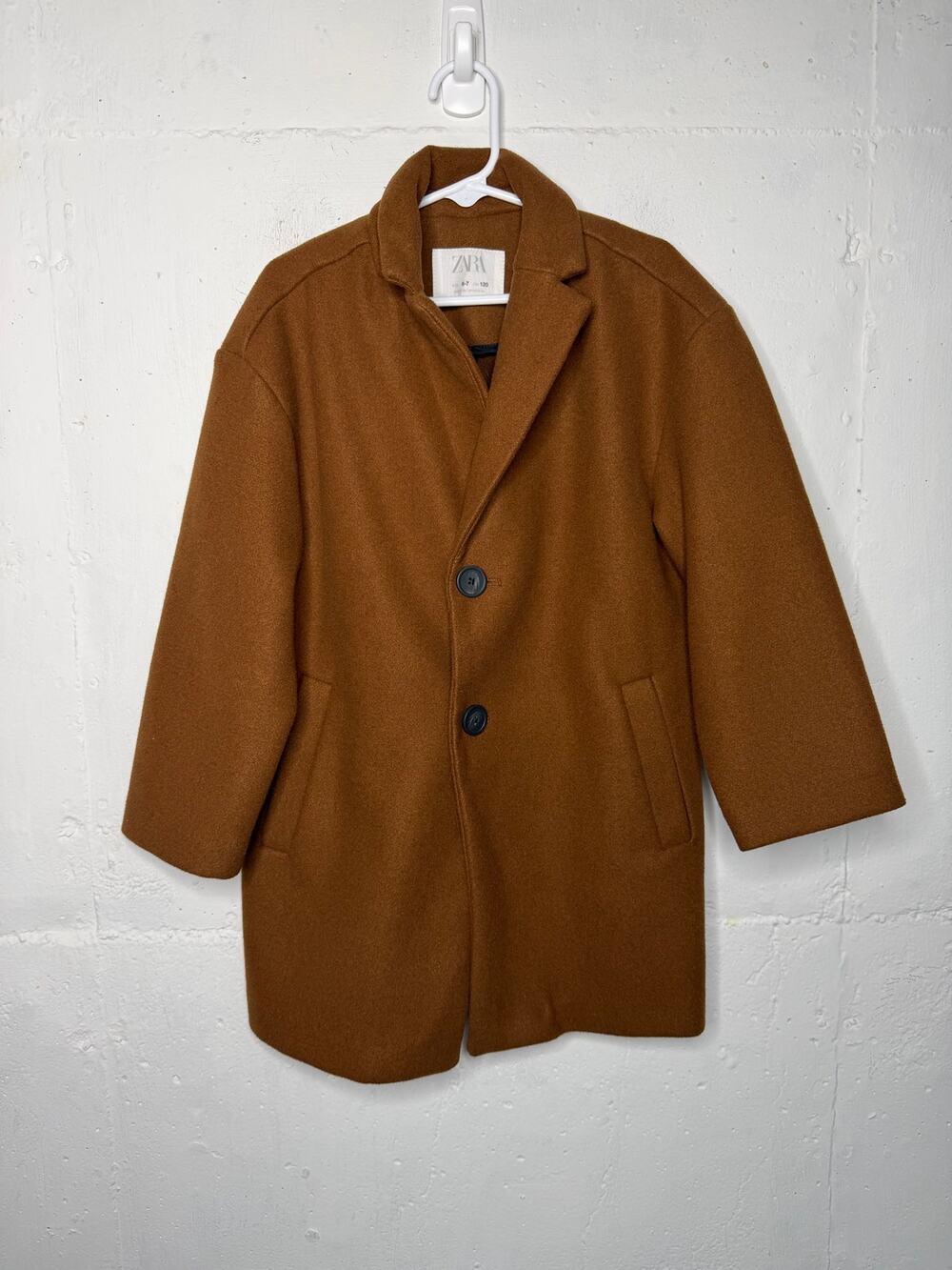 ZARA Girls Brown Coat Size 6-7 Years